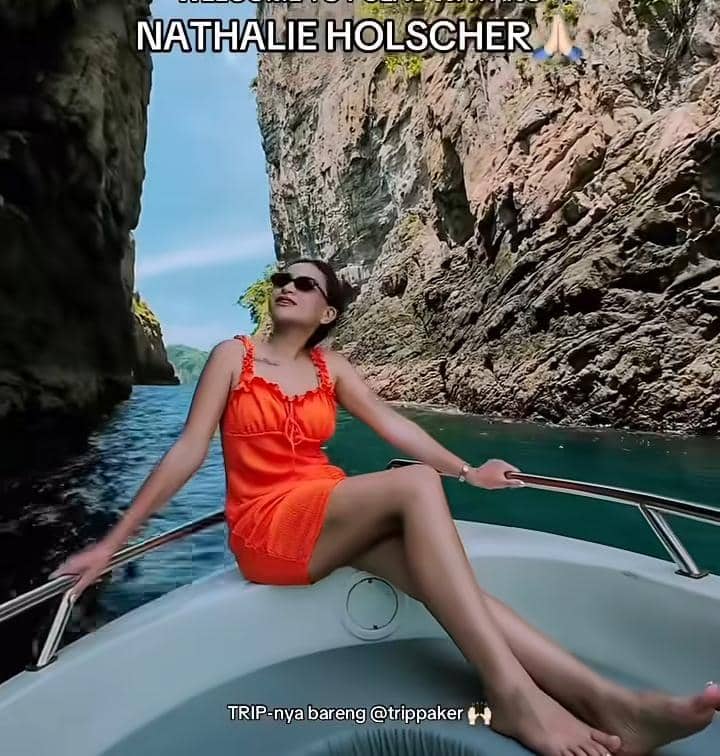 Nathalie Holscher liburan di Lampung