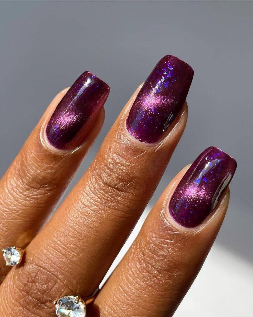 ide nail art nuansa plum