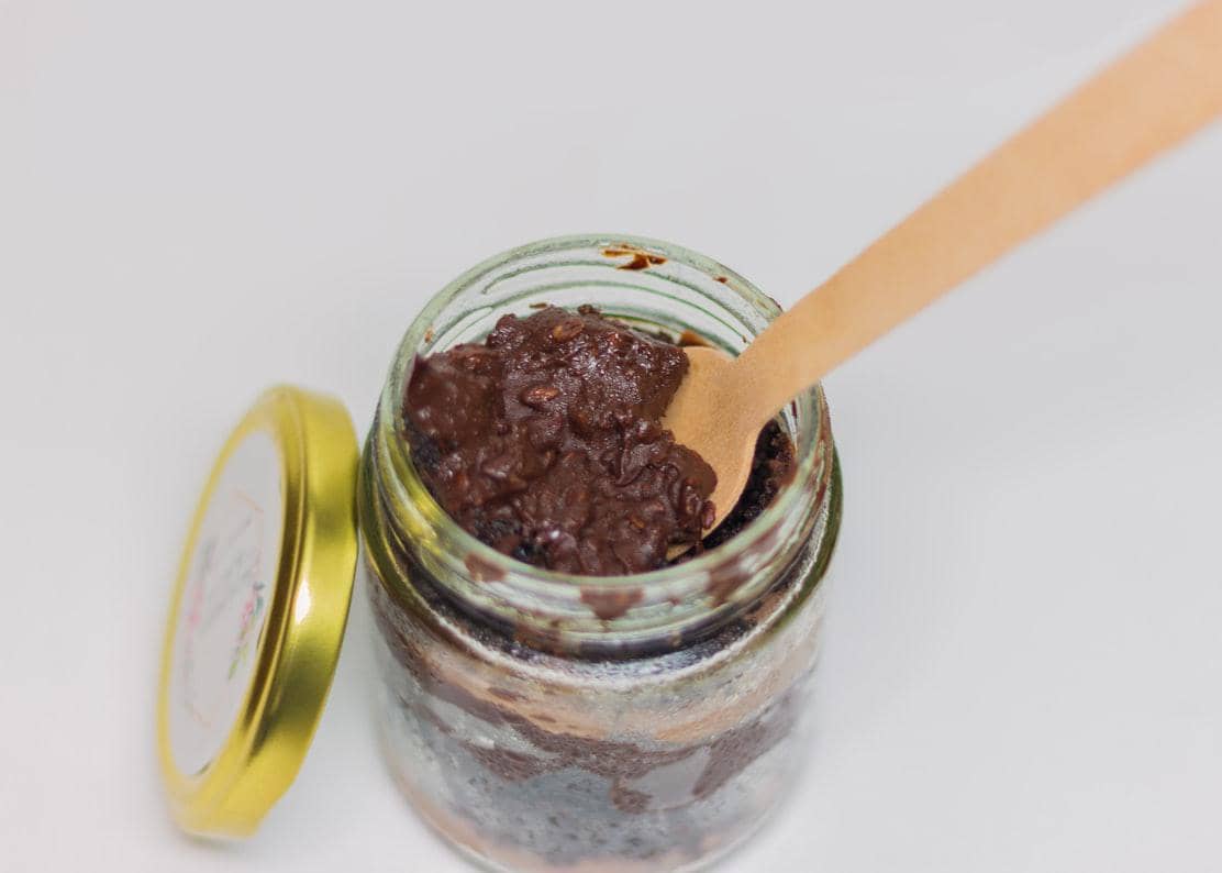 Ilustrasi brownies in jar 