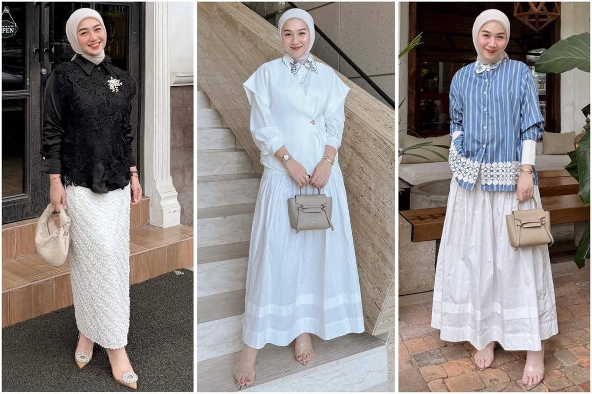 potret ide OOTD hijab yang anggun dan elegan ala Shanci Brenzy