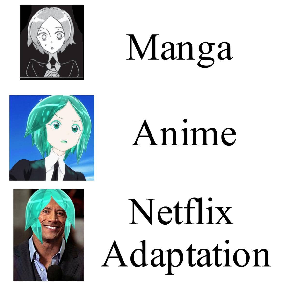 meme anime tentang batu