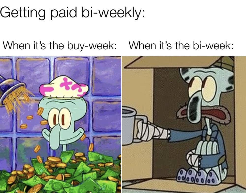 meme SpongeBob tentang pengeluaran