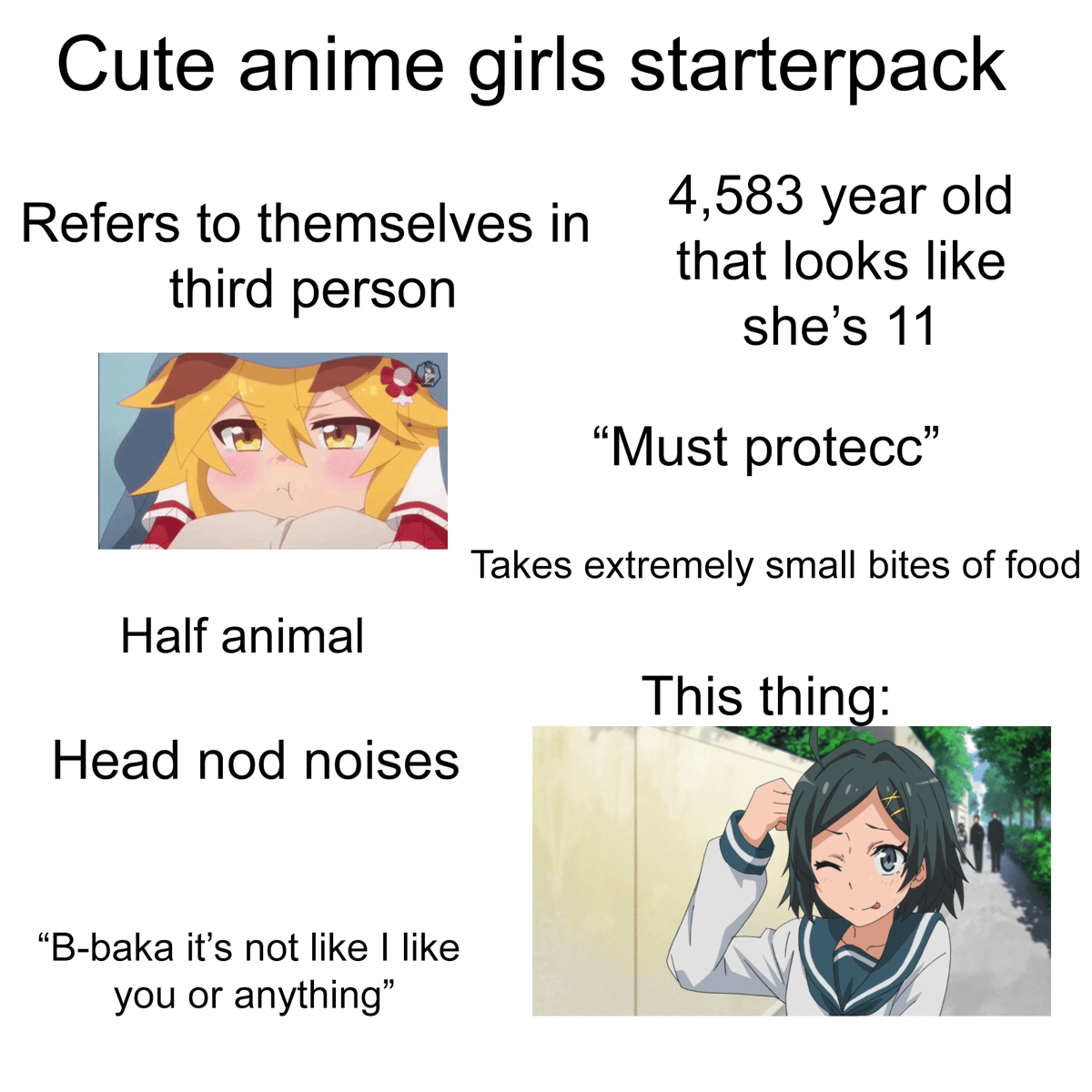 meme ciri khas karakter dan genre anime