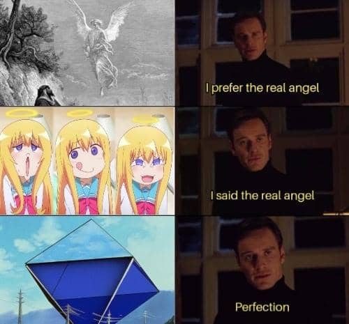 meme anime tentang malaikat