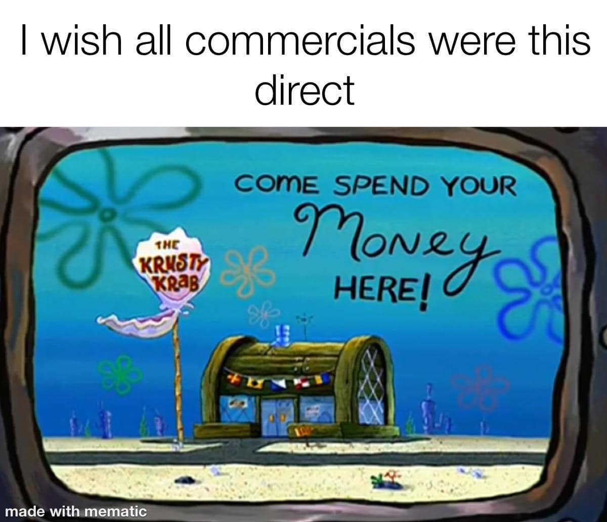 meme SpongeBob tentang pengeluaran