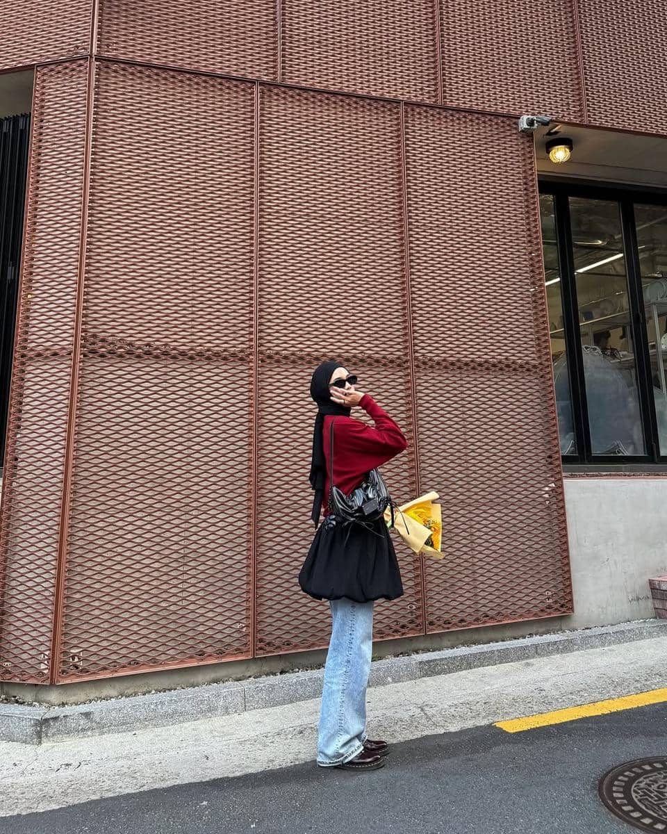 referensi padu padan cardigan ala Rania Sukandari