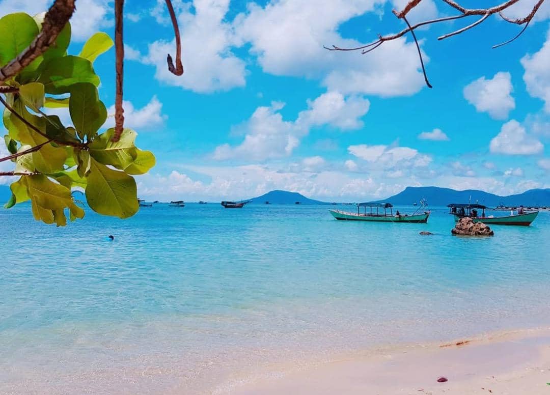 potret pemandangan di Ganh Dau Beach
