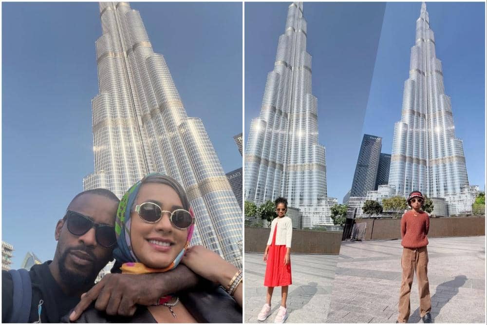 Kimmy Jayanti dan keluarga liburan di Dubai.