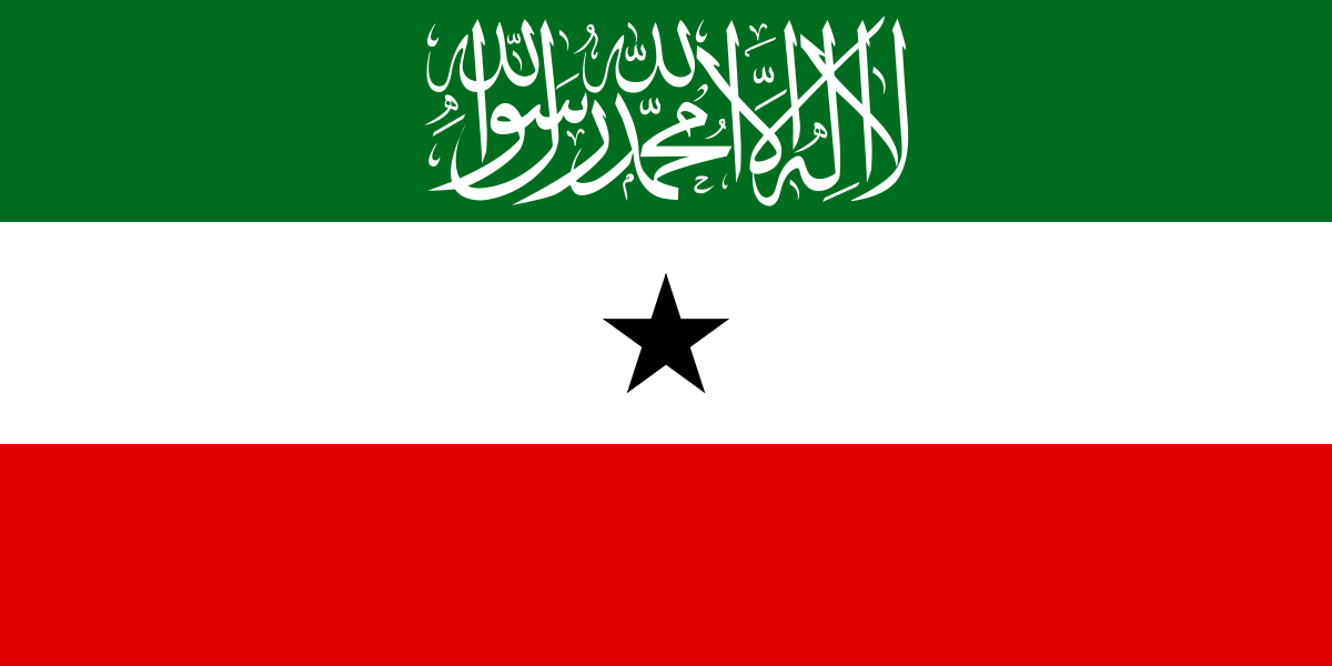 Bendera Somaliland sedang berkibar.