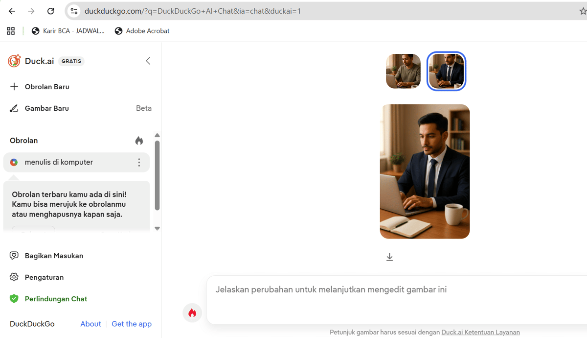 ilustrasi hasil gambar AI di DuckDuckGo