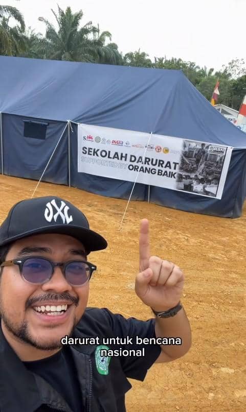 TikTokers Teuku Fayyadh Jadi Relawan Sekolah Darurat (instagram.com/.asamlambunk)