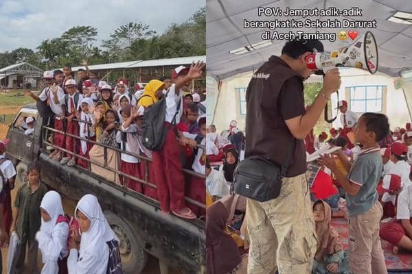 TikTokers Teuku Fayyadh Jadi Relawan Sekolah Darurat (instagram.com/.asamlambunk)