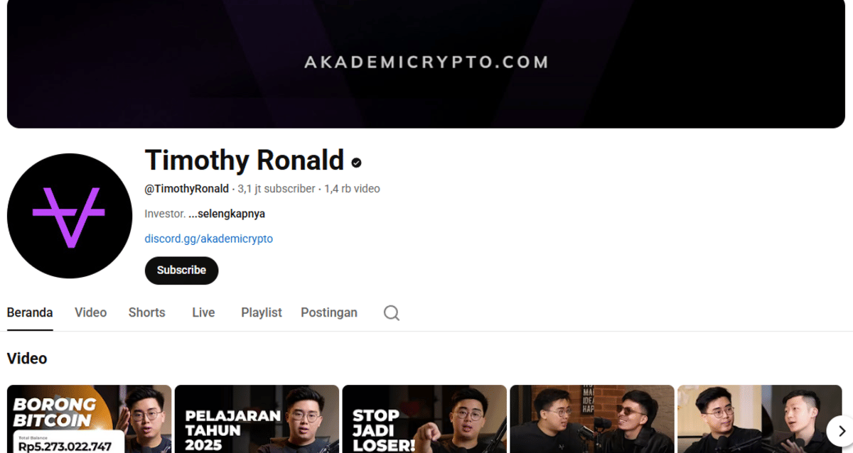 youtube timothy ronald