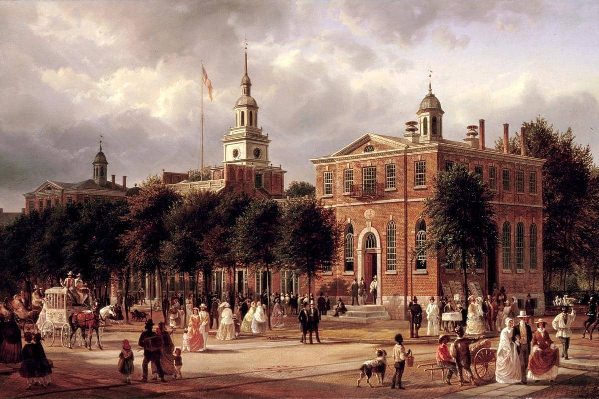 Ilustrasi Kota Philadelphia, Amerika Serikat sekitar tahun 1800-an