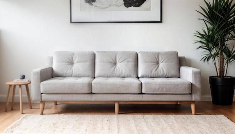 ilustrasi sofa warna soft grey