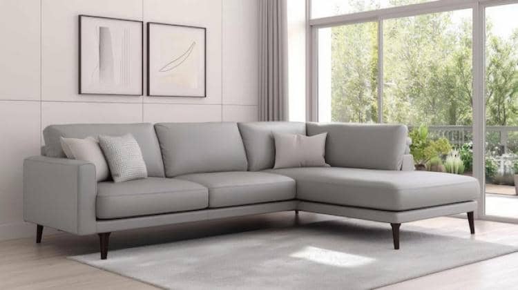 ilustrasi sofa dengan warna soft