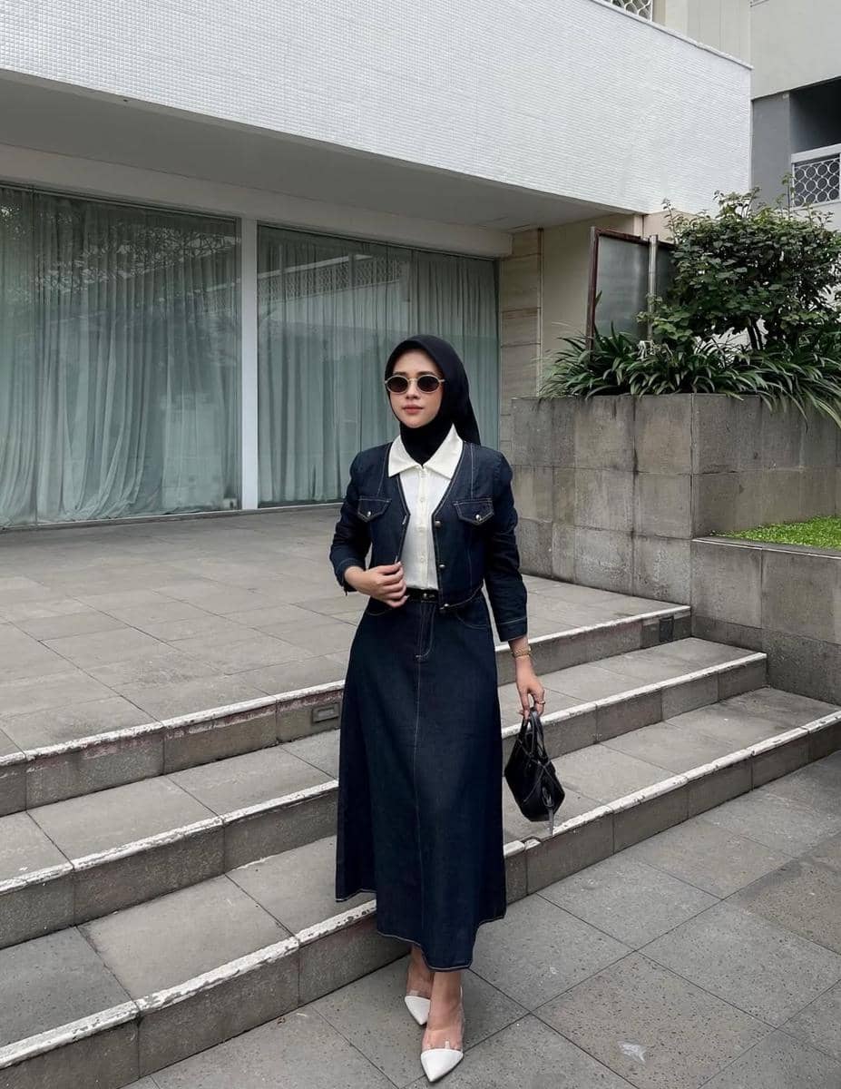 potret ide one set bergaya badass ala Reni Marlina