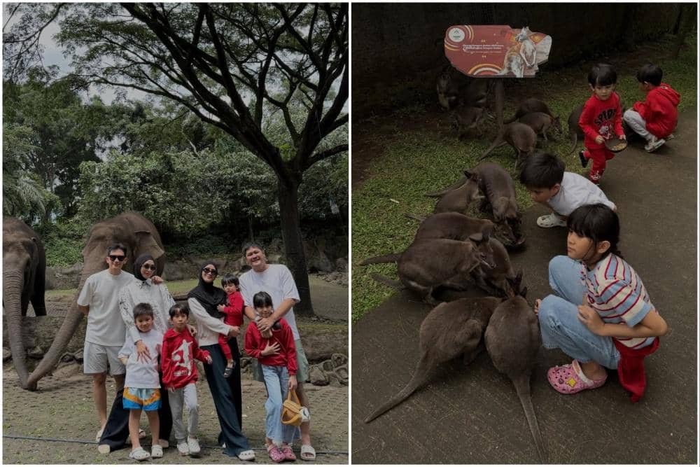 Keluarga Citra Kirana dan Ryana Dea playdate di Taman Safari.