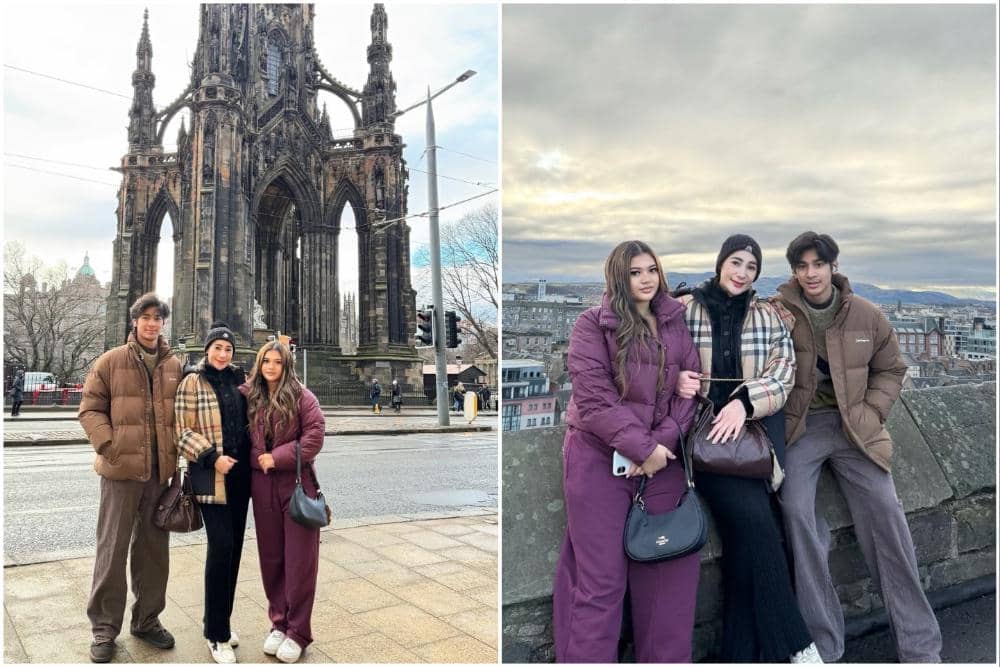 Erin Taulany liburan bareng anak di Edinburgh.