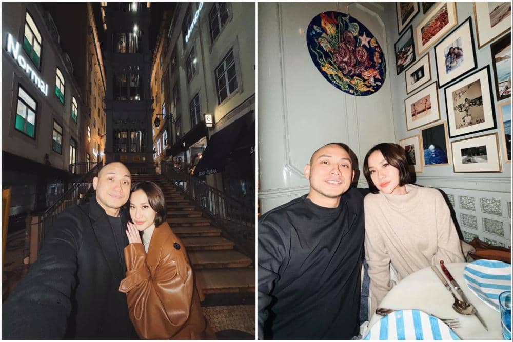 Bunga Citra Lestari dan suami jalan-jalan di Lisbon, Portugal.