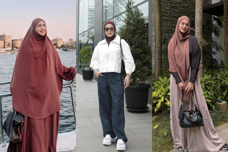 padu padan outfit dengan hijab instan