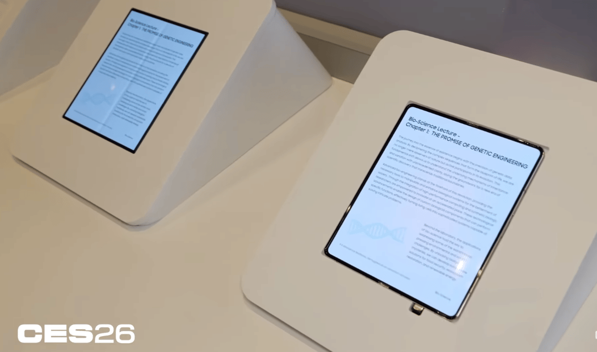 Samsung pamerkan layar foldable tanpa bekas lipatan di CES 2026