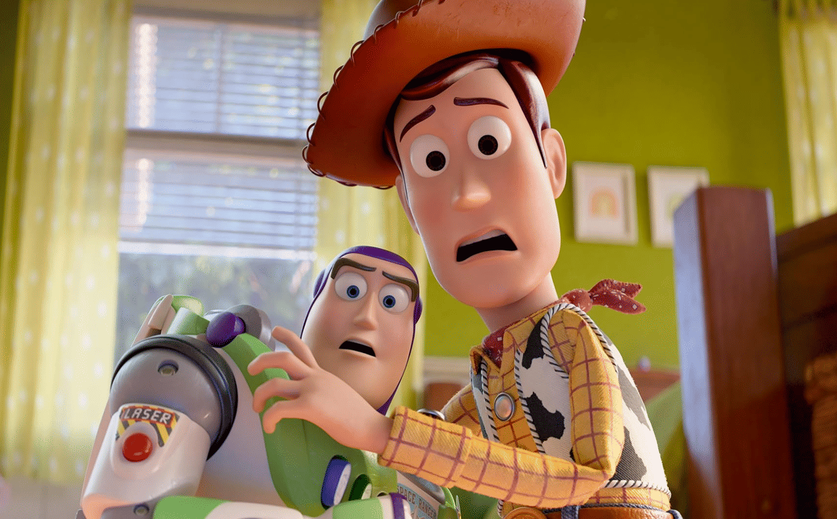 Woody dan Buzz dari seri Toy Story 5
