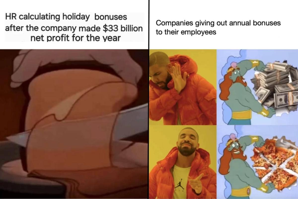 meme bonus dari tempat kerja