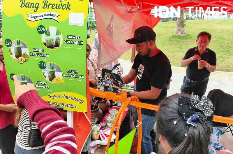 UMKM minuman es dawet mampu raup omset Rp68 juta lebih saat Bazar UMKM Natura di KIPP IKN