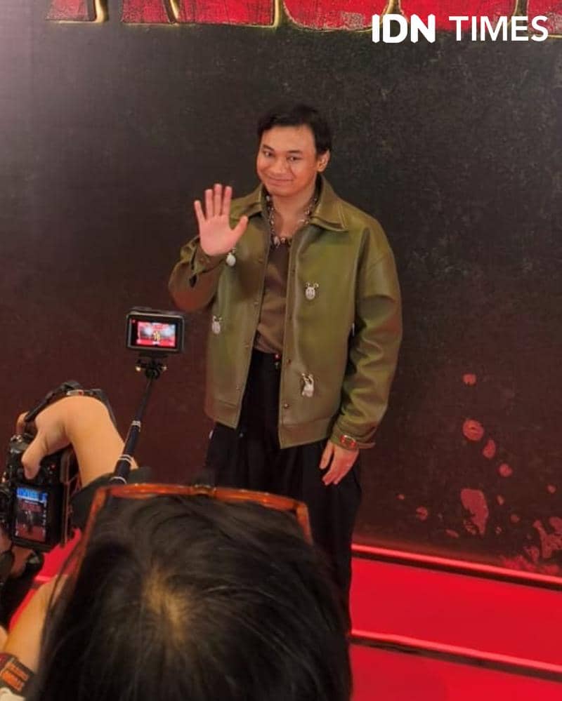 Potret cast dan kru serial Algojo di red carpet, Kamis (8/1/2026)