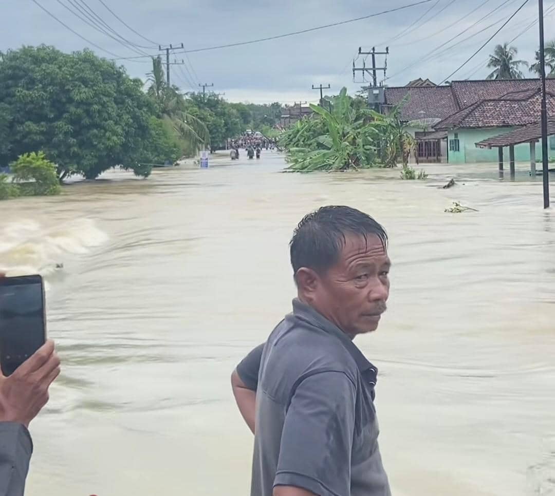 Kondisi banjir di Belitang III Kabupaten OKU Timur. 