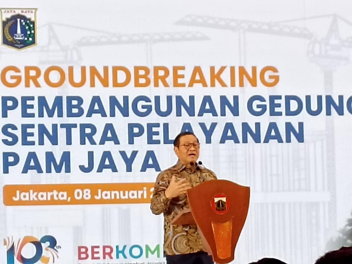 Gubernur DKI Jakarta Pramono Anung melakukan Ground breaking Pembangunan Gedung Sentra Pelayanan PAM JAYA