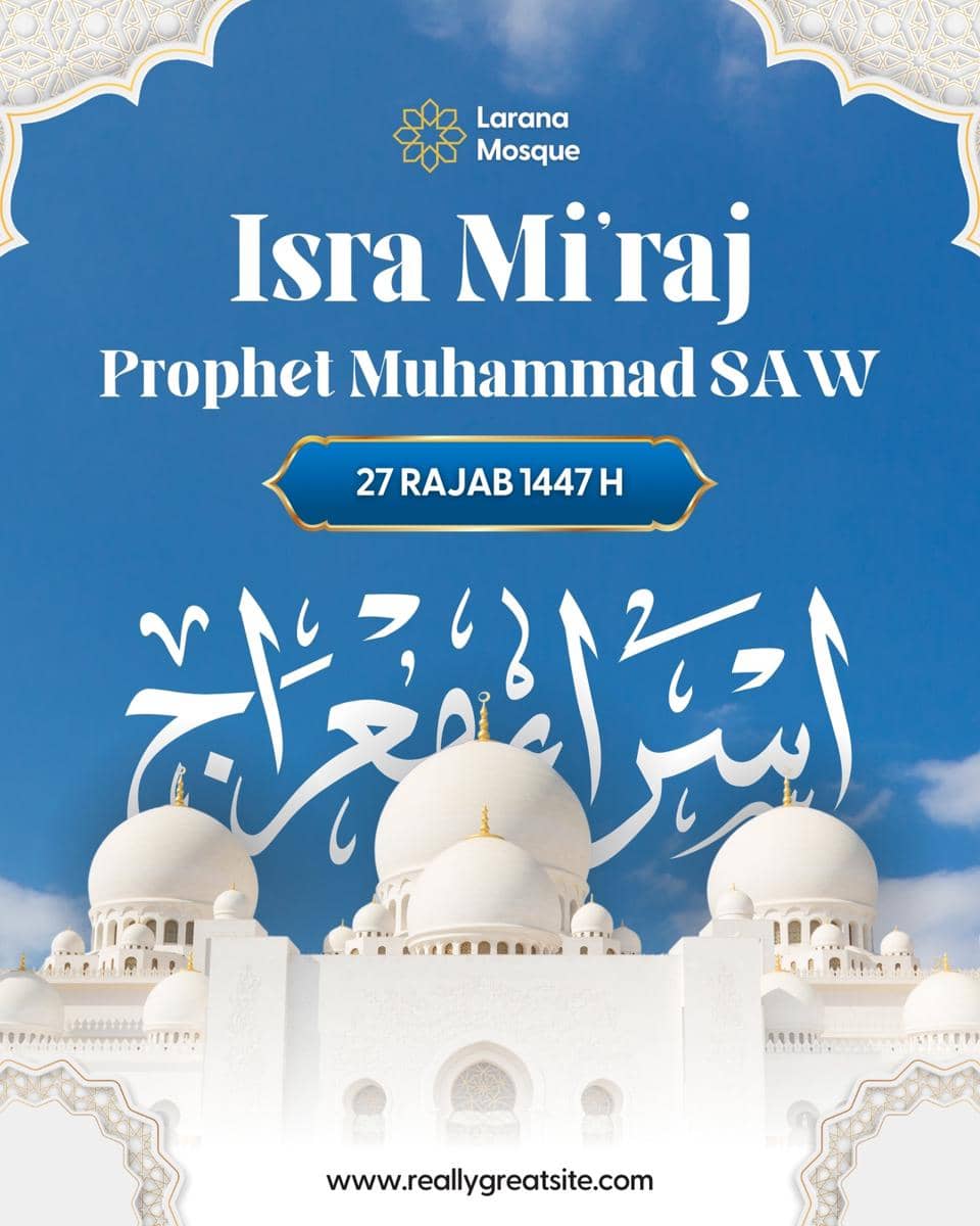 Ilustrasi poster Isra Miraj 2026 (Canva/By Cwan's Studio)