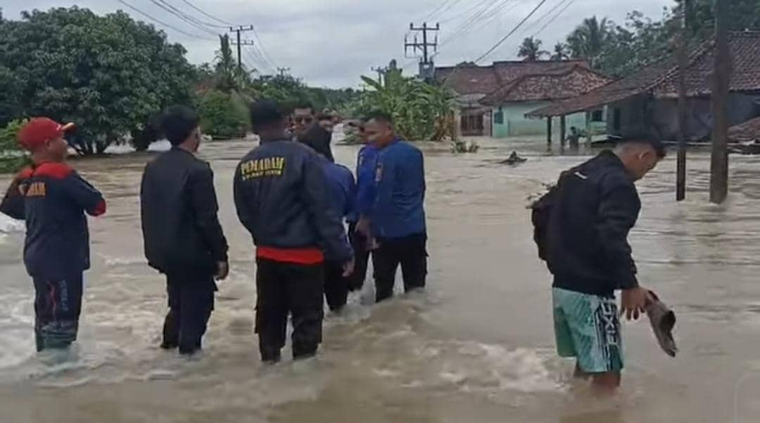 Kondisi banjir di Belitang III Kabupaten OKU Timur.
