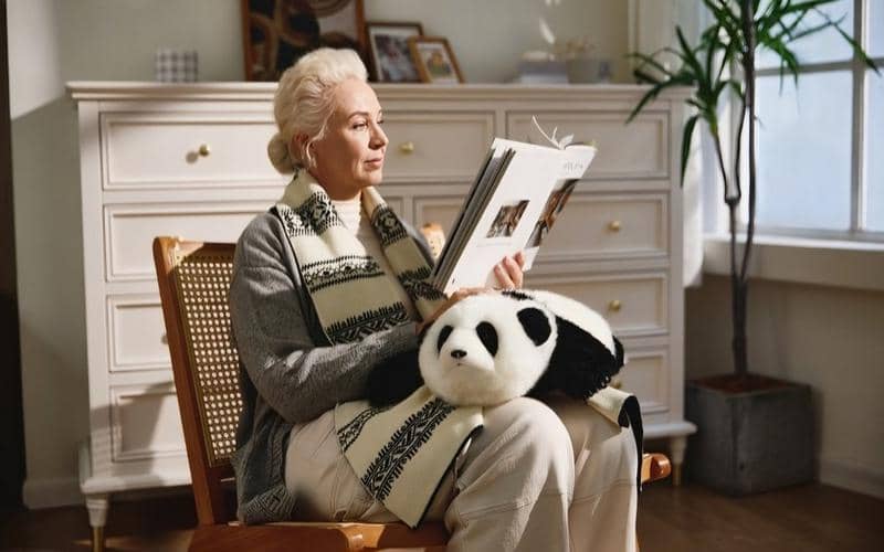 Robot panda AI An'An untuk menemani lansia