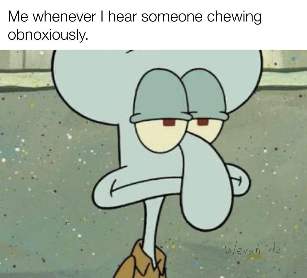 meme SpongeBob tentang mengunyah