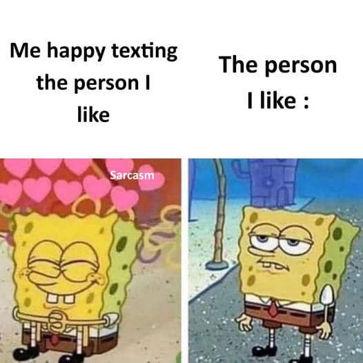 meme SpongeBob tentang gebetan