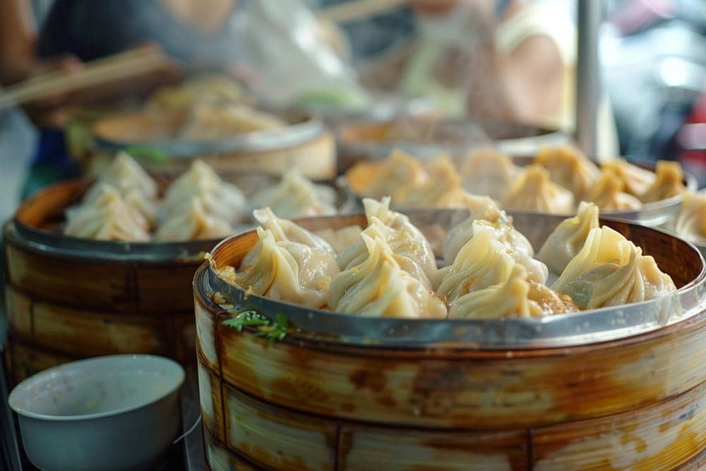 ilustrasi mengukus dimsum