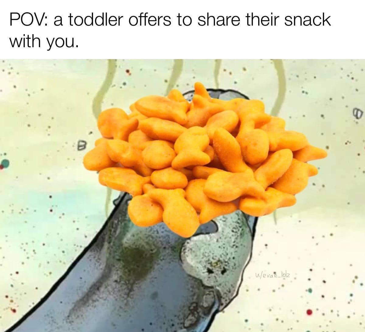 meme SpongeBob tentang mengunyah