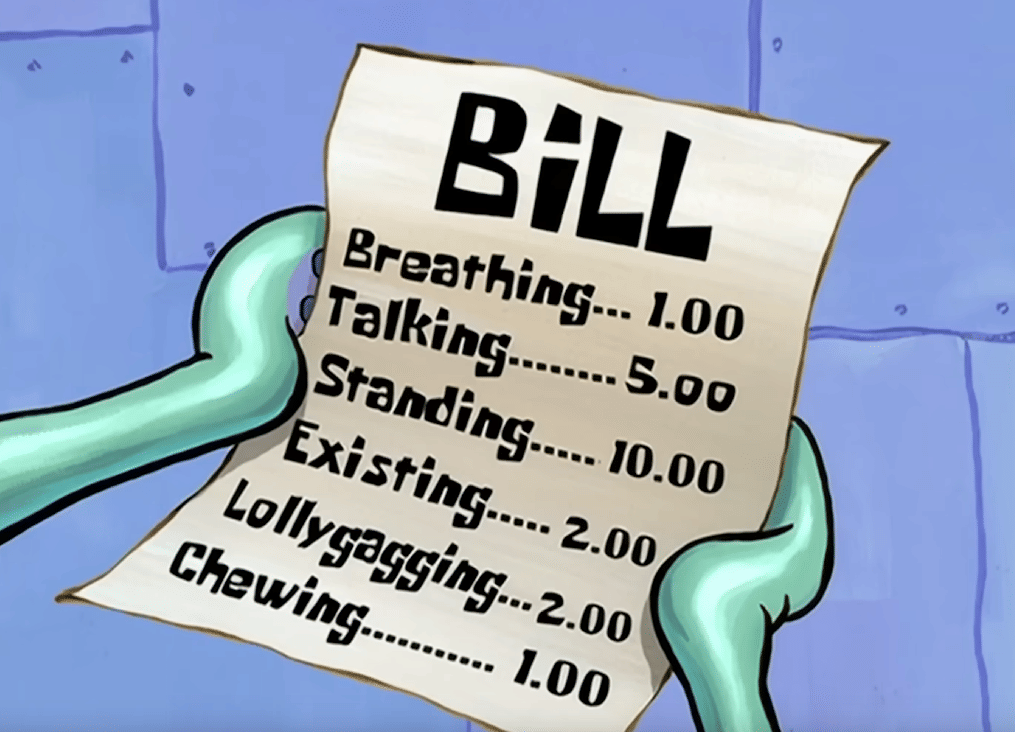 meme SpongeBob tentang mengunyah