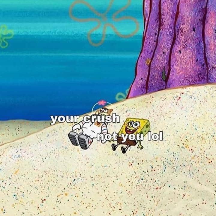 meme SpongeBob tentang gebetan