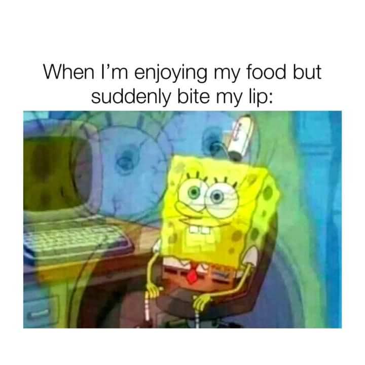 meme SpongeBob tentang mengunyah