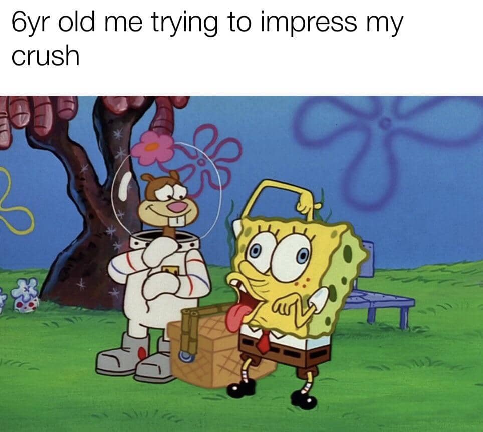 meme SpongeBob tentang gebetan