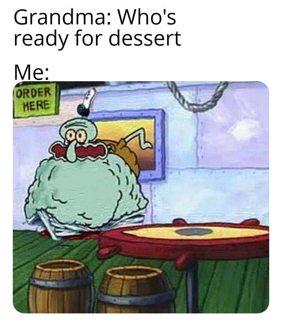 meme SpongeBob tentang mengunyah