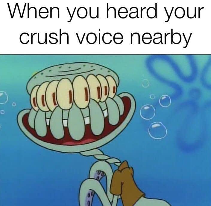 meme SpongeBob tentang gebetan