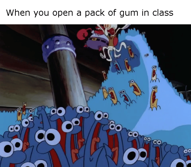 meme SpongeBob tentang mengunyah