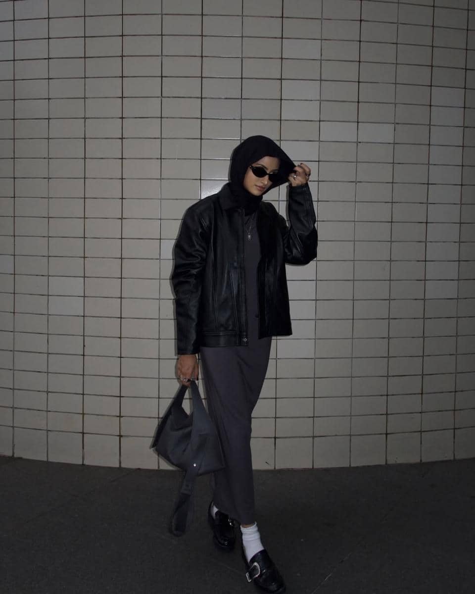 OOTD Material Leather ala Munira Agile