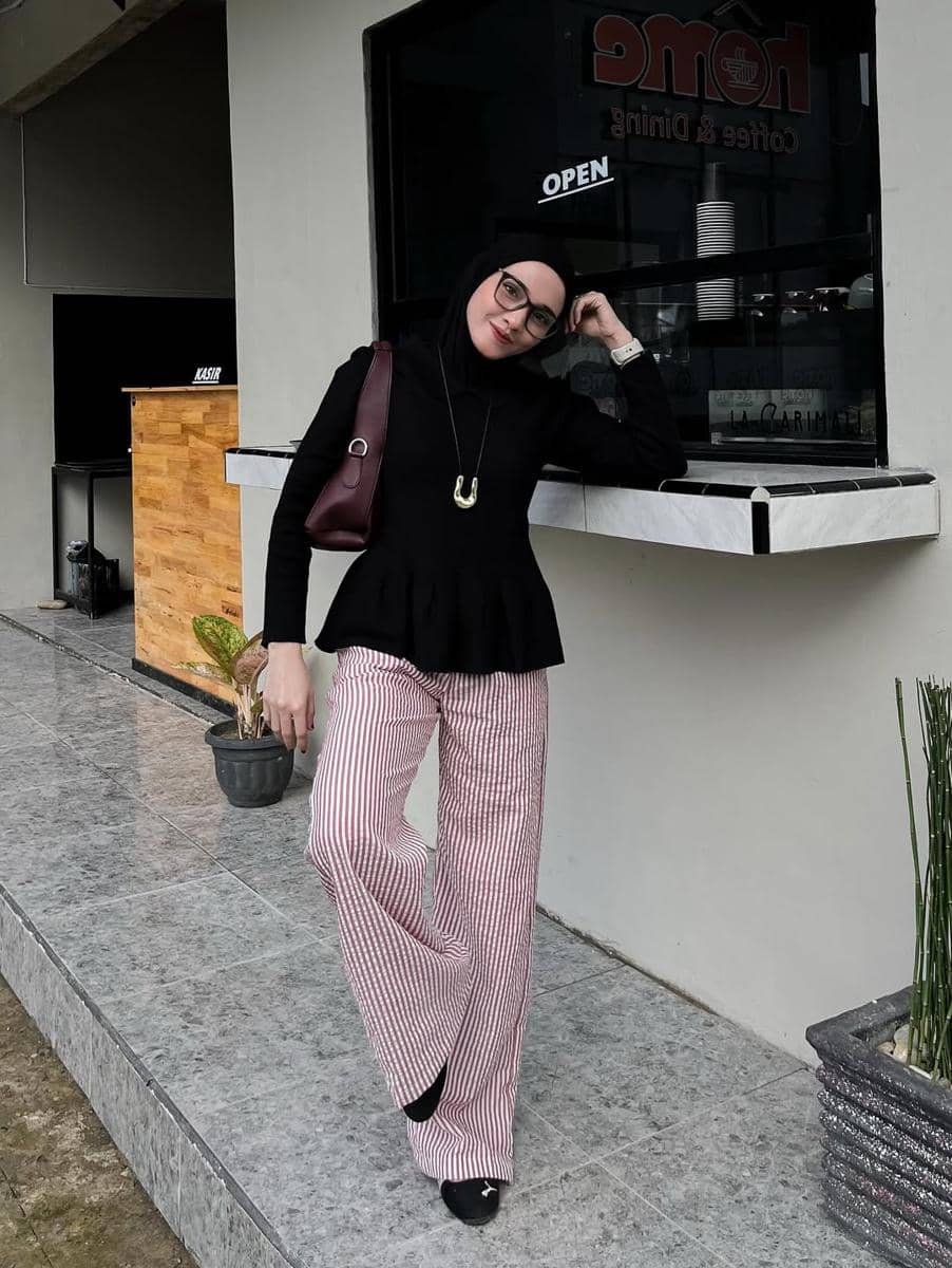 OOTD Striped Pants ala Lisna Feri