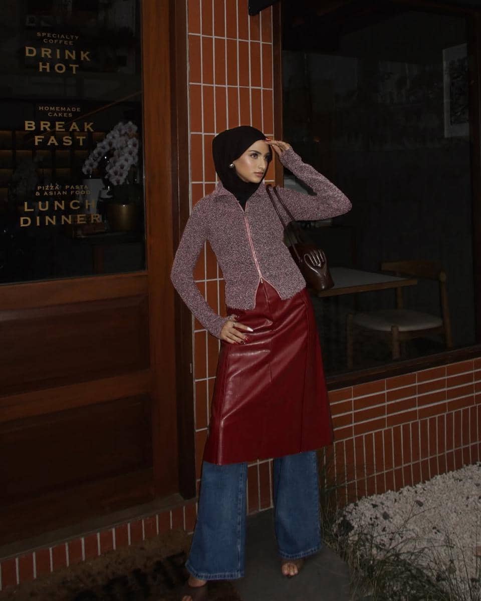 OOTD Material Leather ala Munira Agile