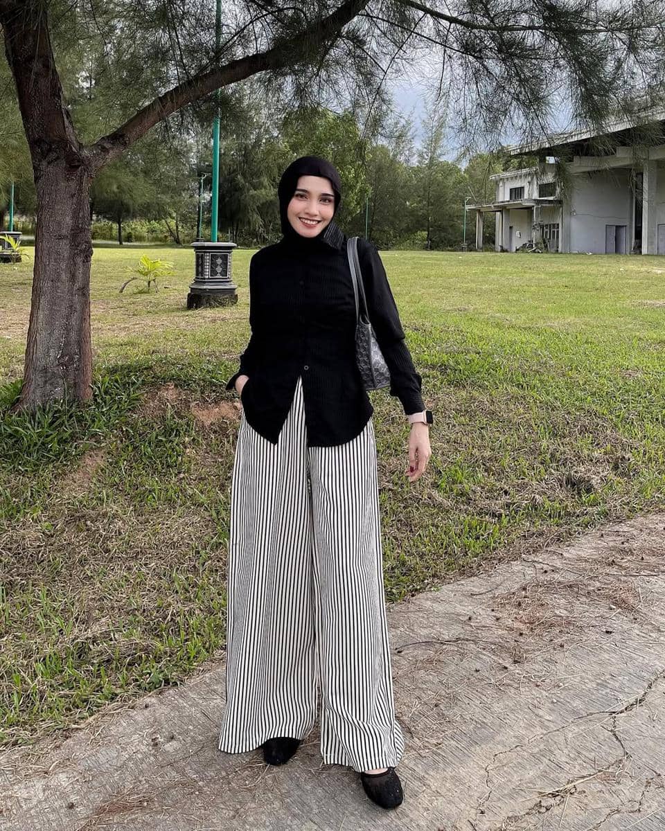 OOTD Striped Pants ala Lisna Feri